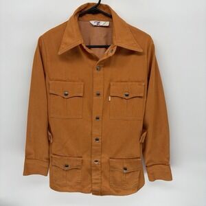 Vintage 60s Levis 4 Pocket Chore Jacket Point Collar Metal Snap Western Unisex L